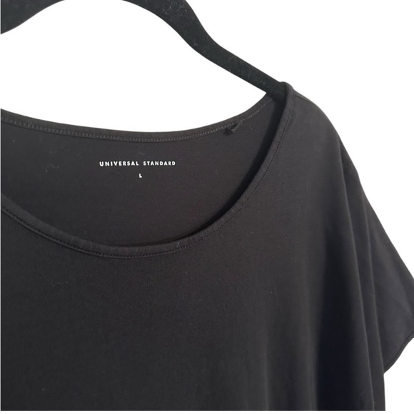 Universal Standard | Iconic Geneva Dress | Black | Asymmetrical Stretch | Size L - Picture 4 of 7